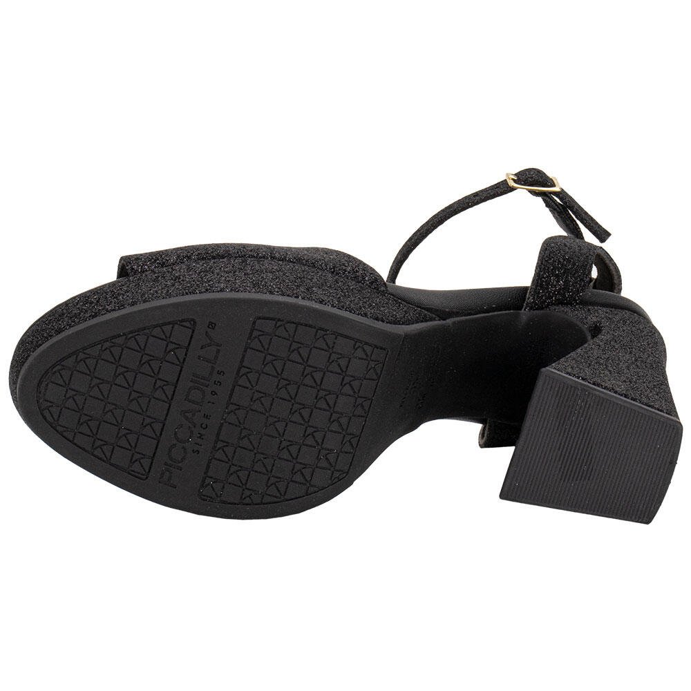 SANDÁLIA FEMININA MEIA PATA PICCADILLY 818015 Preto 4