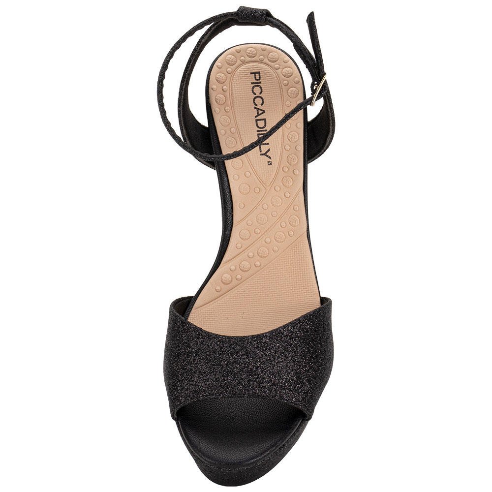 SANDÁLIA FEMININA MEIA PATA PICCADILLY 818015 Preto 5