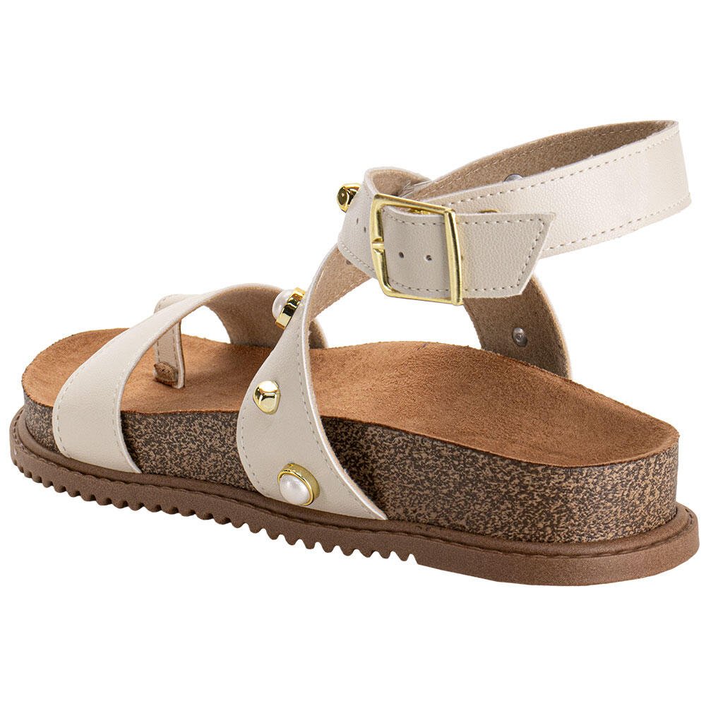 SANDÁLIA FEMININA FLAT BEIRA RIO 8524114 Branco 3