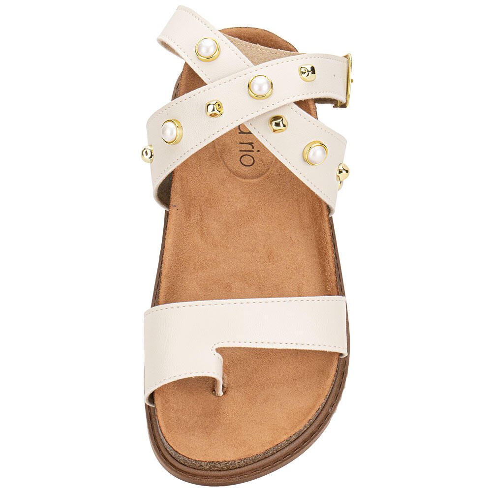 SANDÁLIA FEMININA FLAT BEIRA RIO 8524114 Branco 5