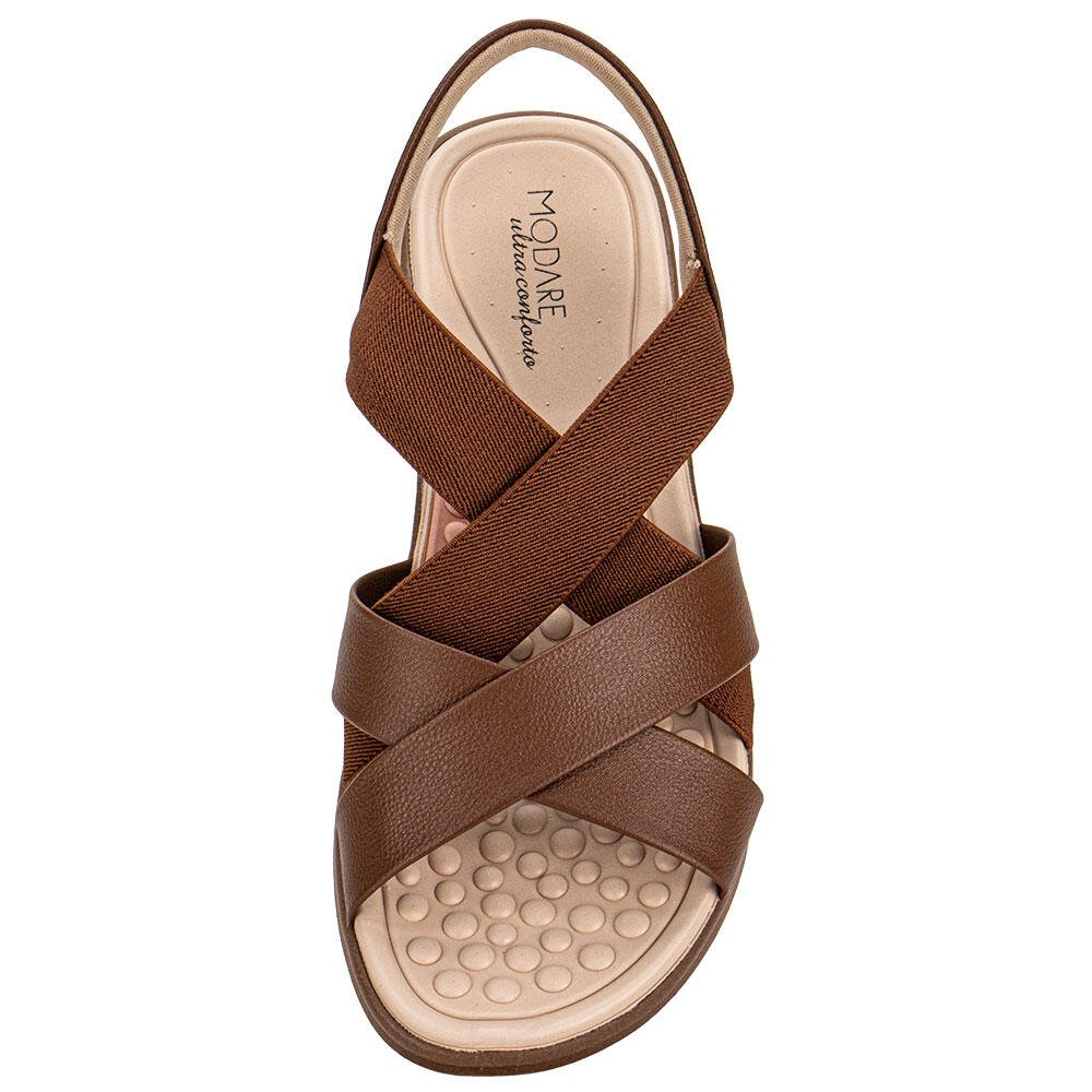 SANDÁLIA FEMININA FLAT MODARE 7174125 Marrom 5