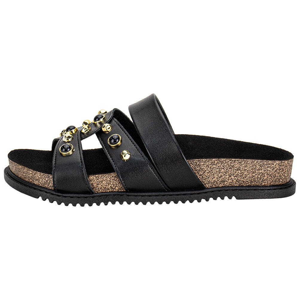 TAMANCO FEMININO FLAT BEIRA RIO 8523129 Preto 2