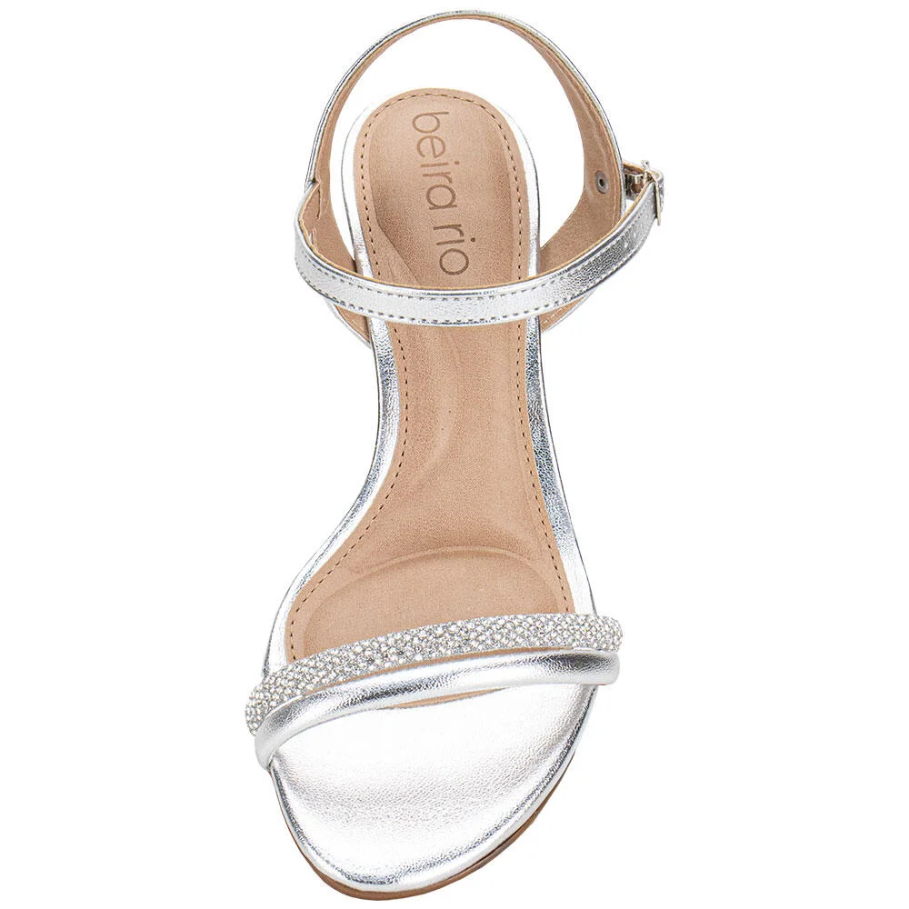 SANDÁLIA FEMININA SALTO FINO BEIRA RIO 83081545 Prata 5