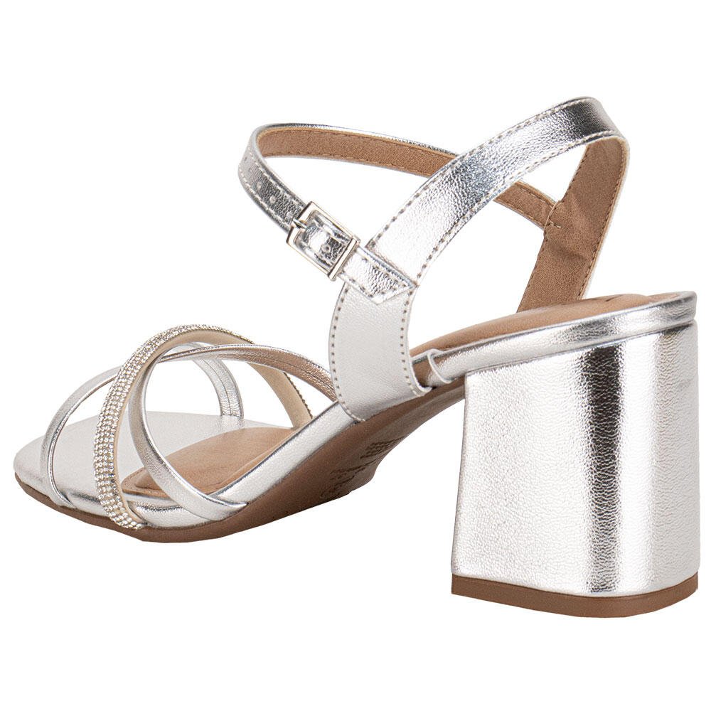 SANDÁLIA FEMININA SALTO GROSSO BEIRA RIO 8436347 Prata 3