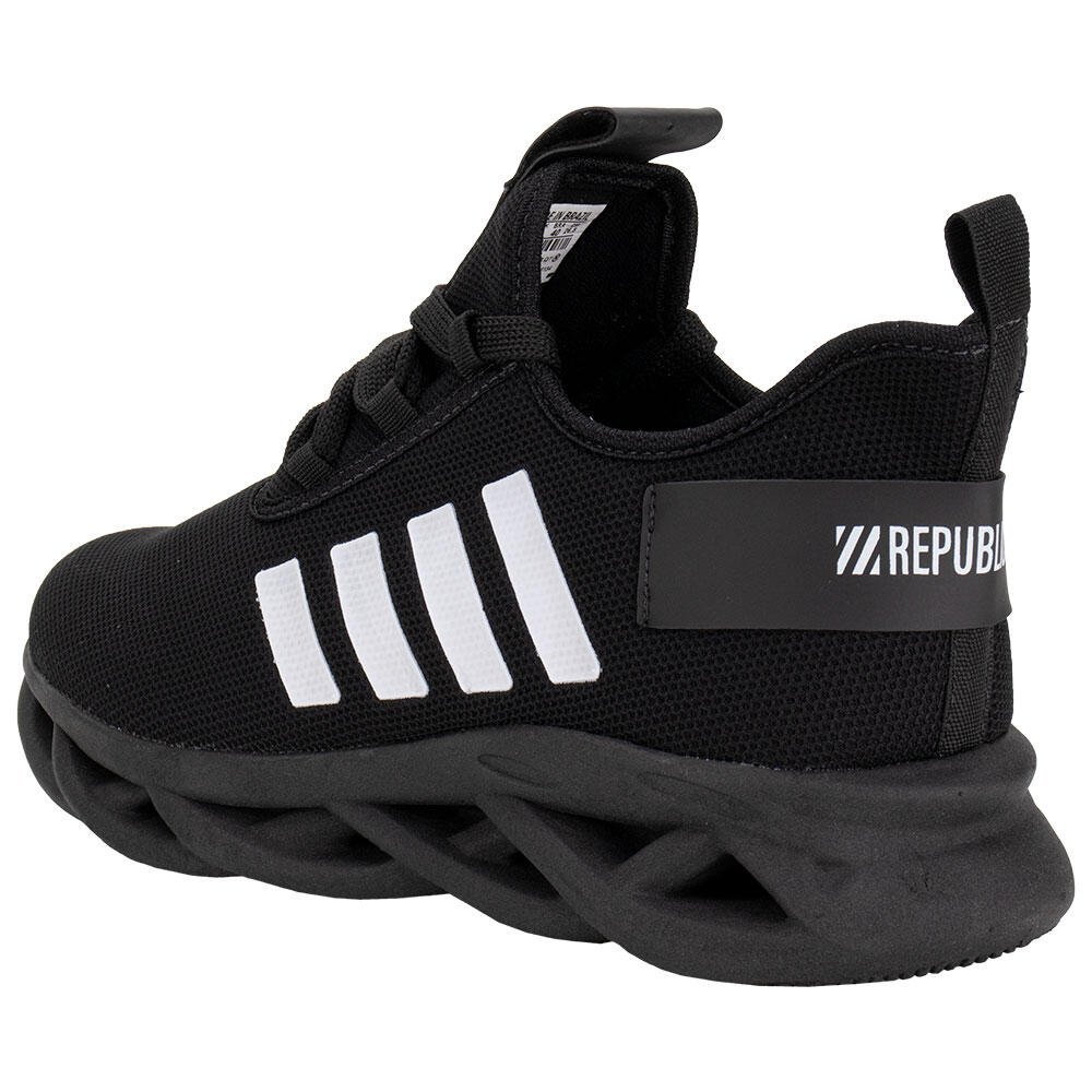 TÊNIS MASCULINO REPUBLIC 4947 Preto/Branco 3