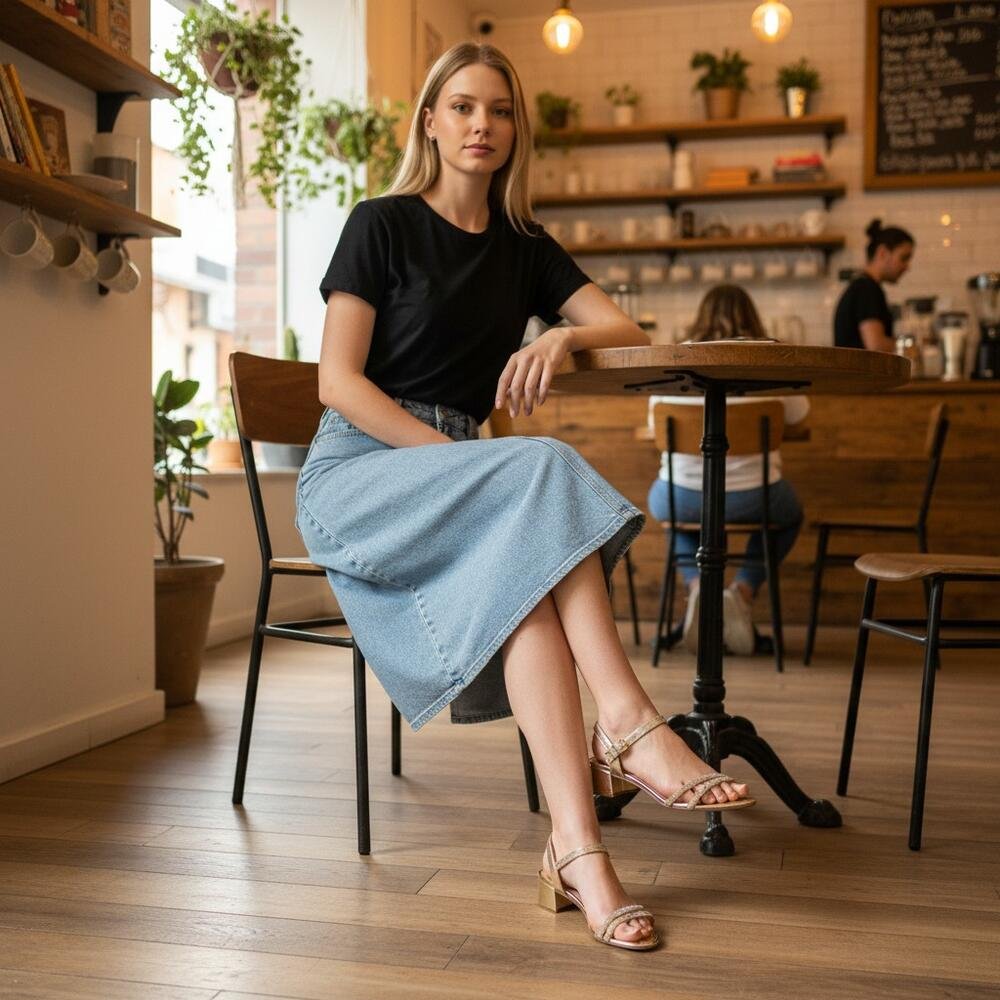 SANDÁLIA FEMININA SALTO GROSSO BEIRA RIO 8345646 Dourado 2