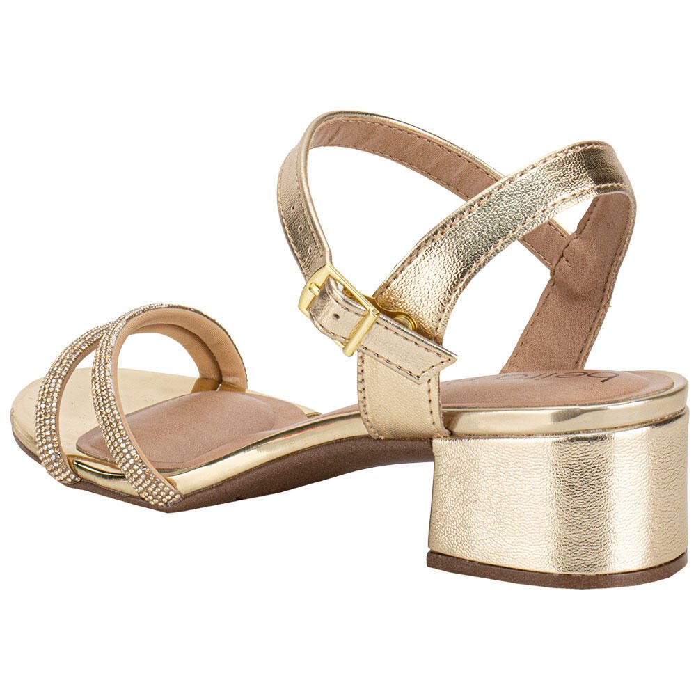 SANDÁLIA FEMININA SALTO GROSSO BEIRA RIO 8345646 Dourado 3