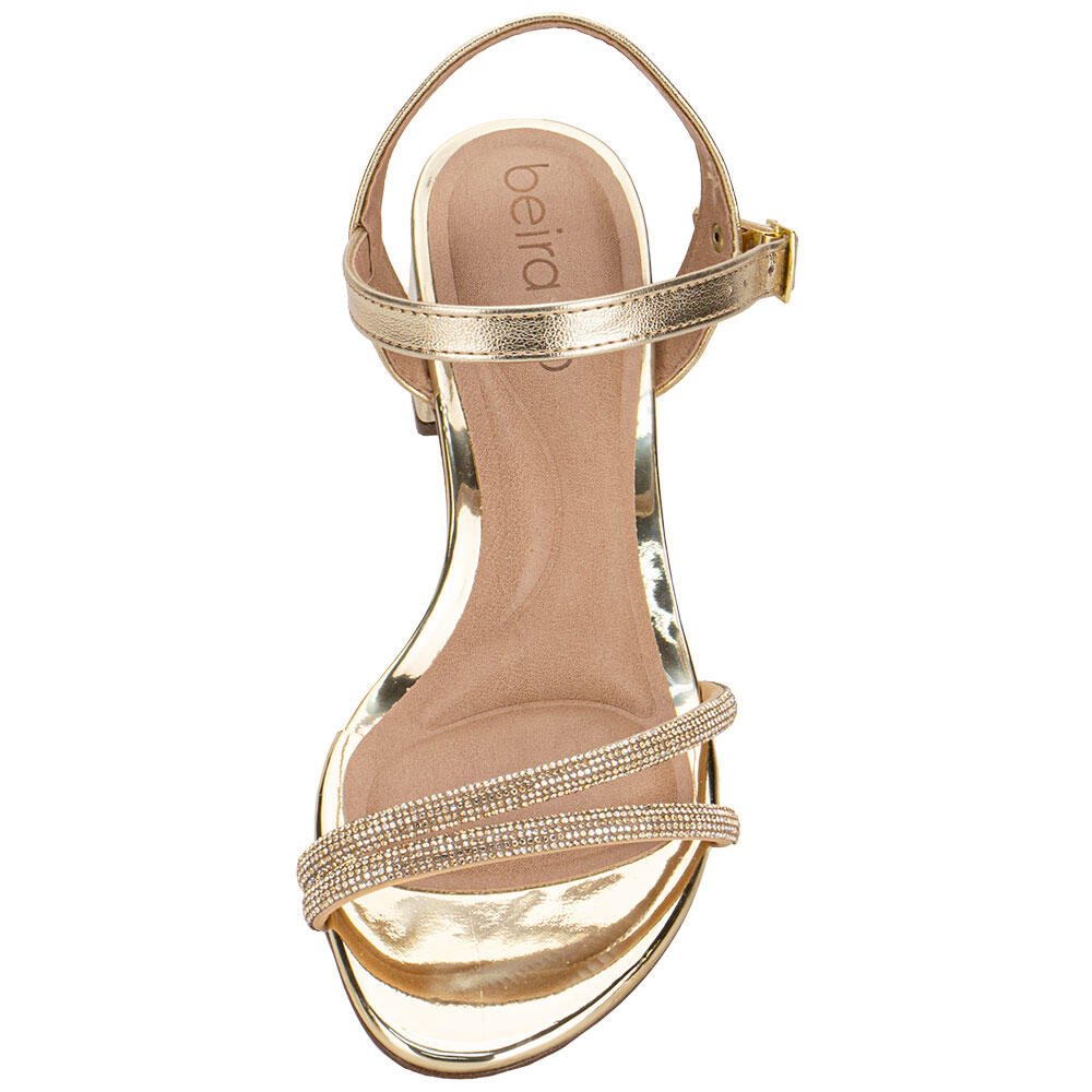 SANDÁLIA FEMININA SALTO GROSSO BEIRA RIO 8345646 Dourado 5