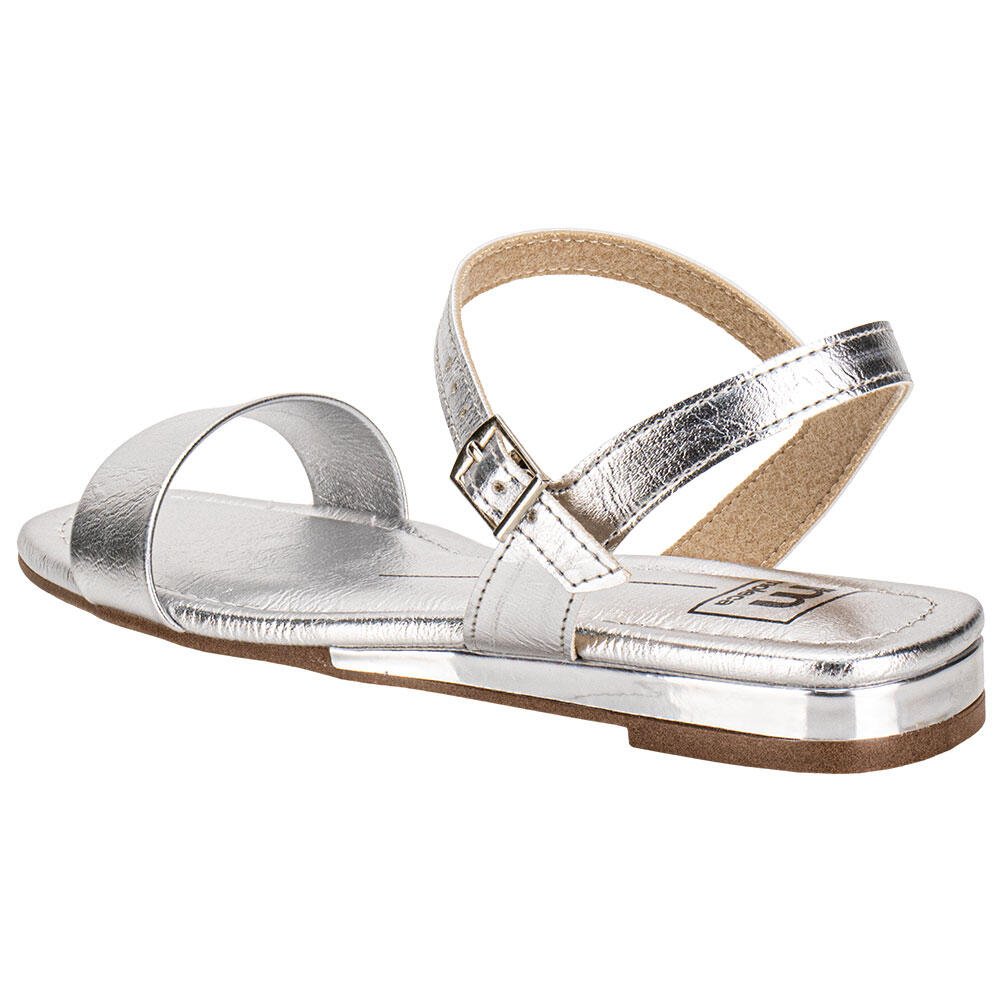 SANDÁLIA FEMININA FLAT MOLECA 5559101 Prata 3