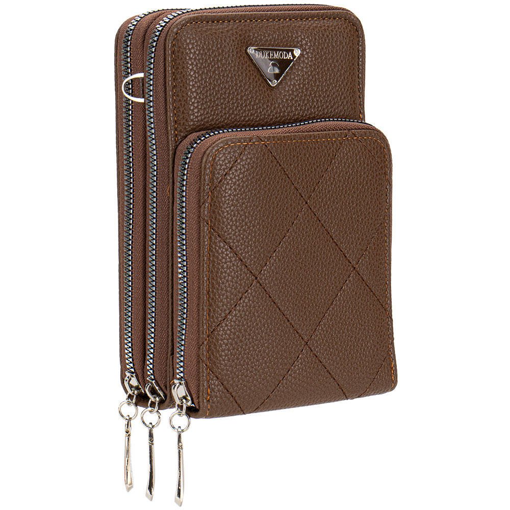 BOLSA FEMININA TRANSVERSAL H.E FR40 Marrom 3