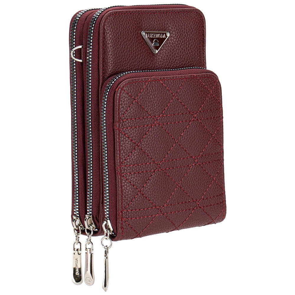 BOLSA FEMININA TRANSVERSAL H.E FR34 Vinho 3