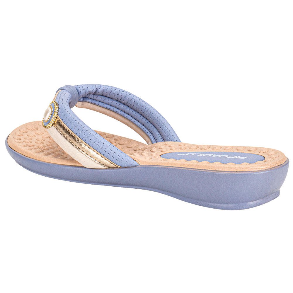 TAMANCO FEMININO FLAT PICCADILLY 500374 Azul 3