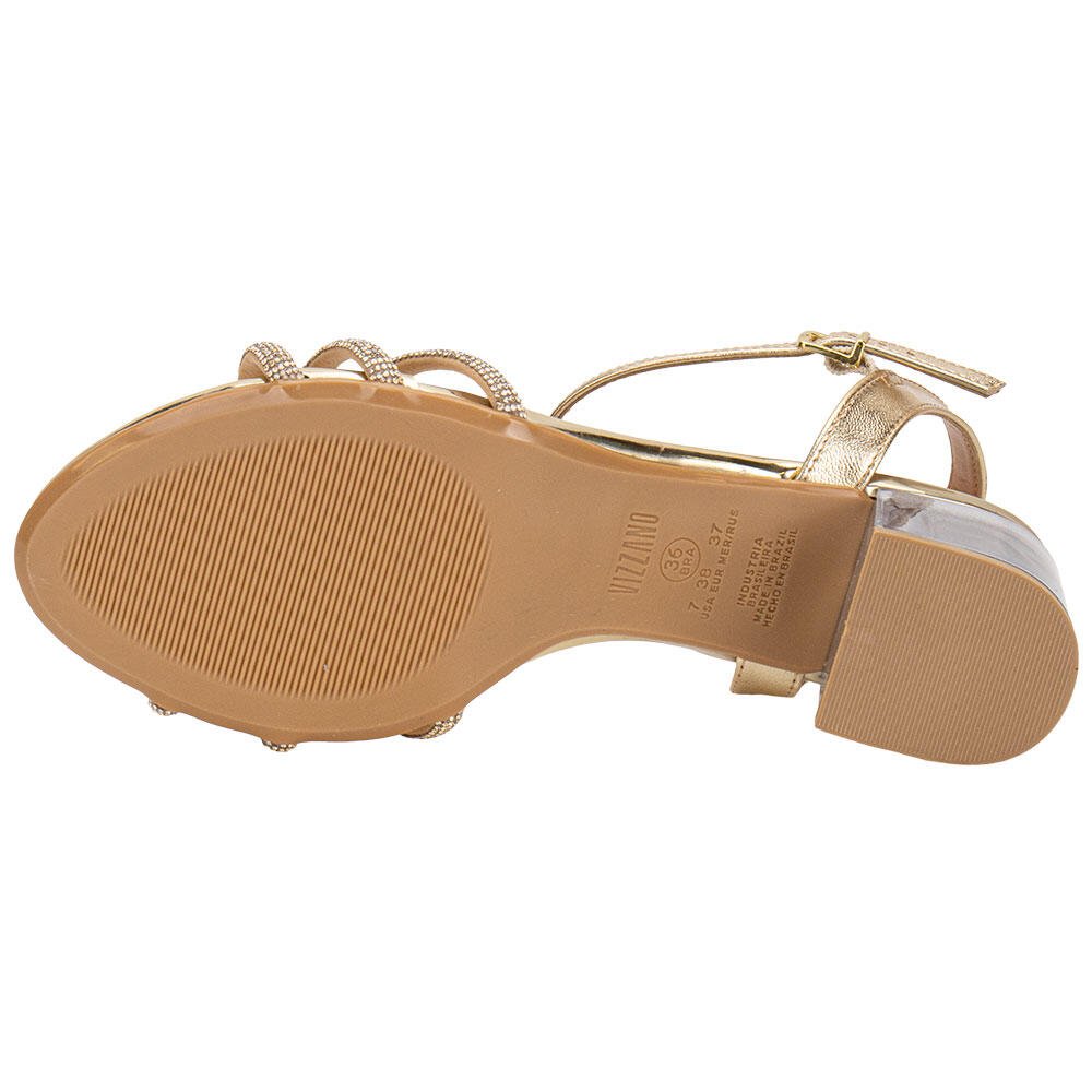 SANDÁLIA FEMININA SALTO GROSSO VIZZANO 6442112 Dourado 4