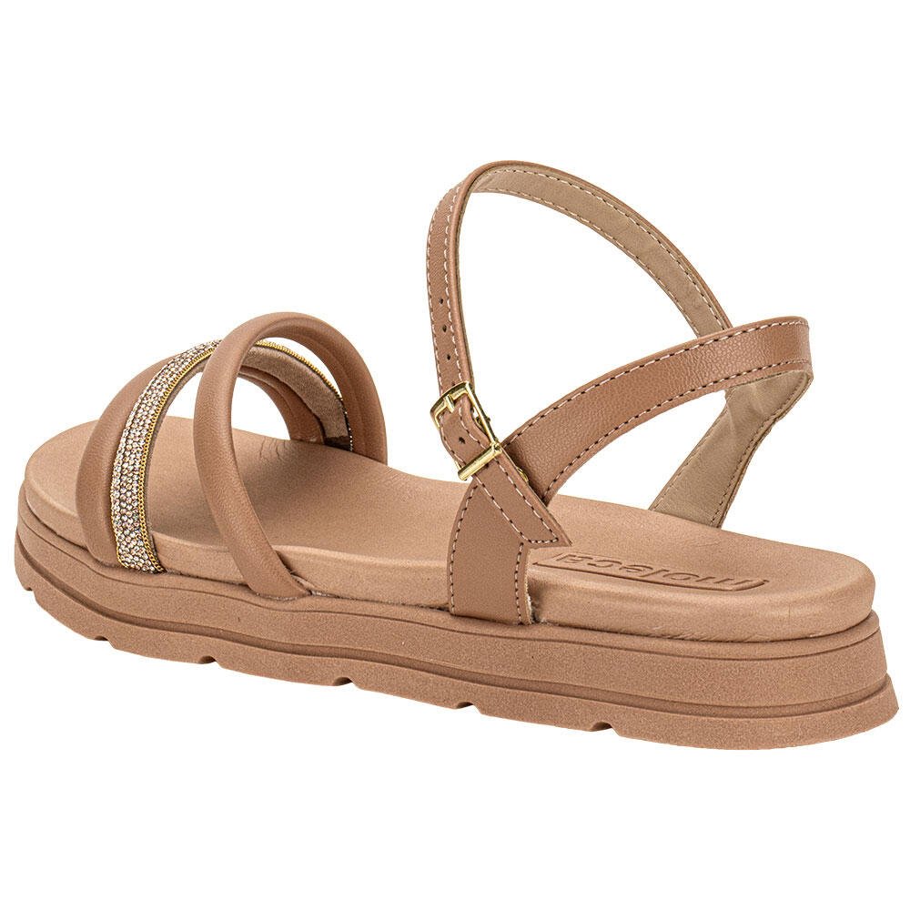 SANDÁLIA FEMININA FLAT MOLECA 5490120 Bege 3