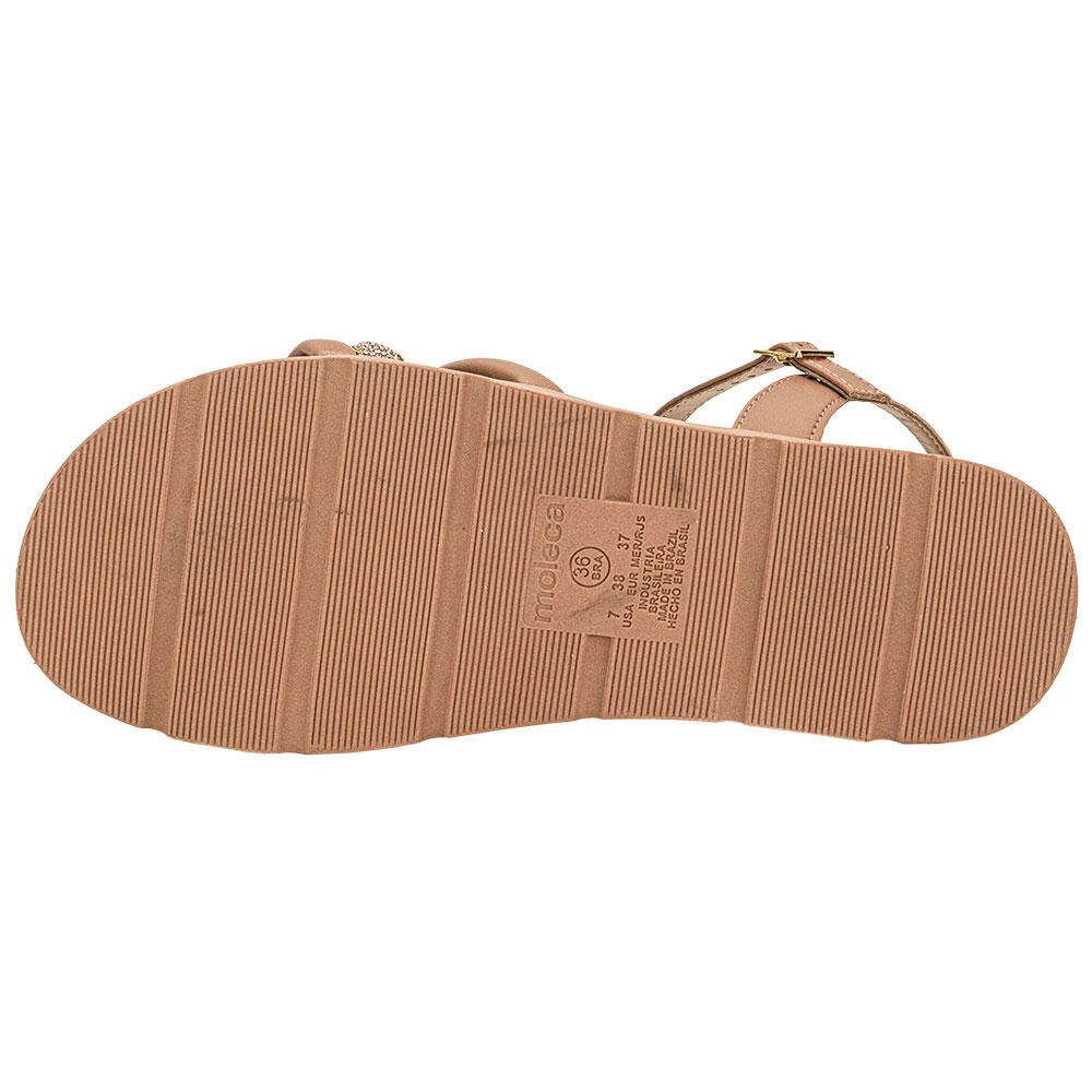 SANDÁLIA FEMININA FLAT MOLECA 5490120 Bege 4