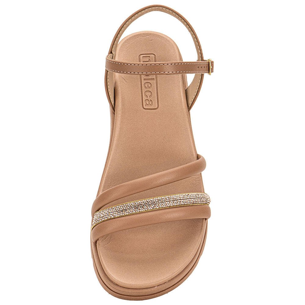 SANDÁLIA FEMININA FLAT MOLECA 5490120 Bege 5