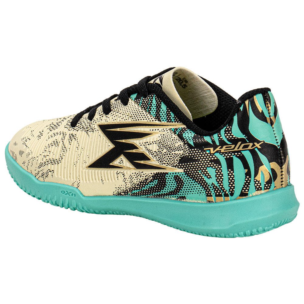 CHUTEIRA INFANTIL FUTSAL VELOX 6 OXN 421 Bege/Verde 3