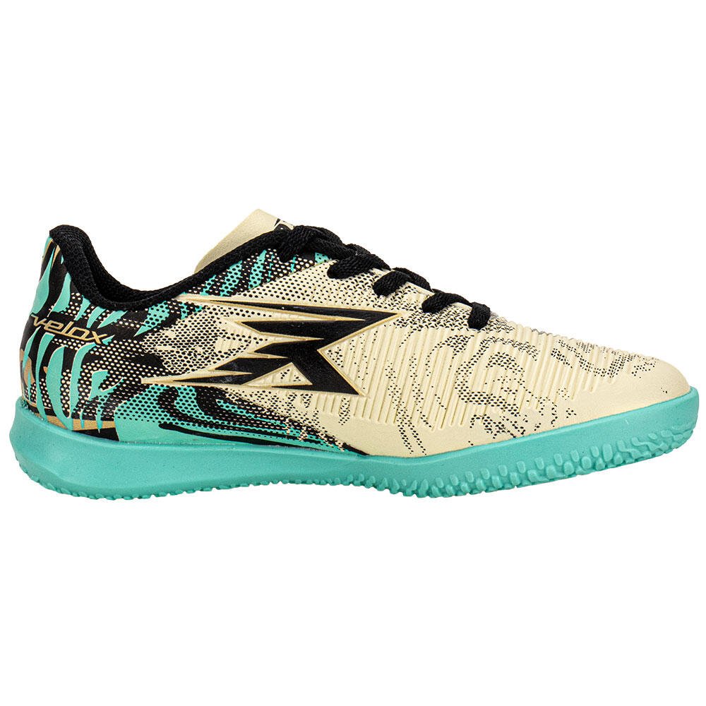 CHUTEIRA INFANTIL FUTSAL VELOX 6 OXN 421 Bege/Verde 5