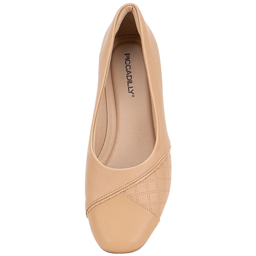 SAPATILHA FEMININA FLAT PICCADILLY 250265 Bege 5