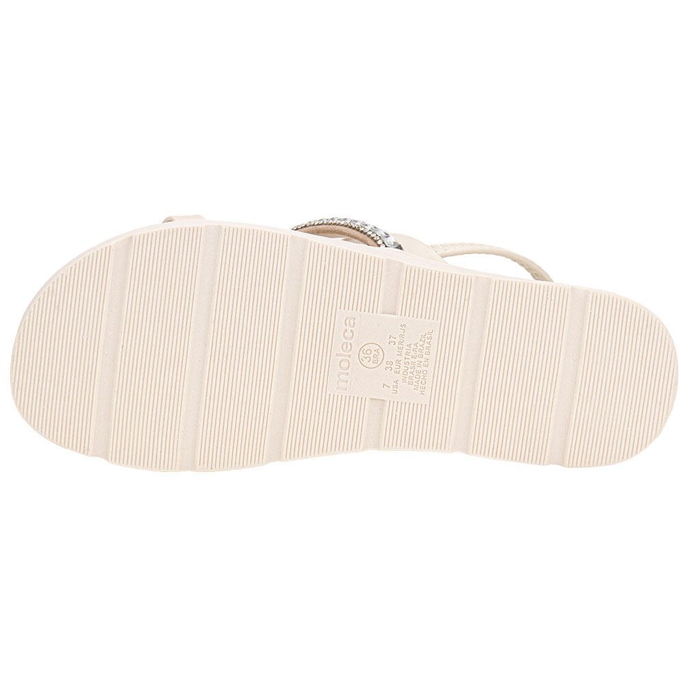 SANDÁLIA FEMININA FLAT MOLECA 5490104 Branco 4