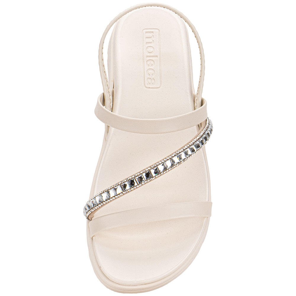 SANDÁLIA FEMININA FLAT MOLECA 5490104 Branco 5