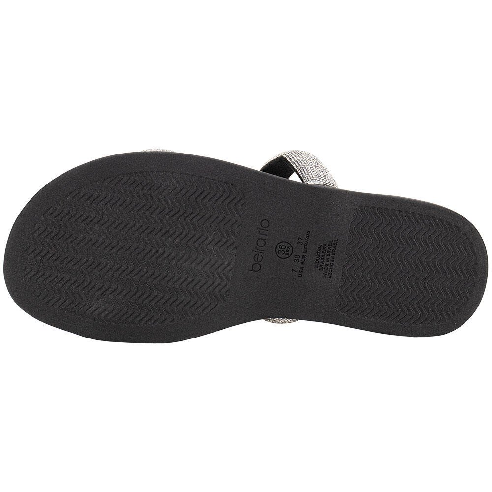 TAMANCO FEMININO FLAT BEIRA RIO 8488122 Preto/Prata 4