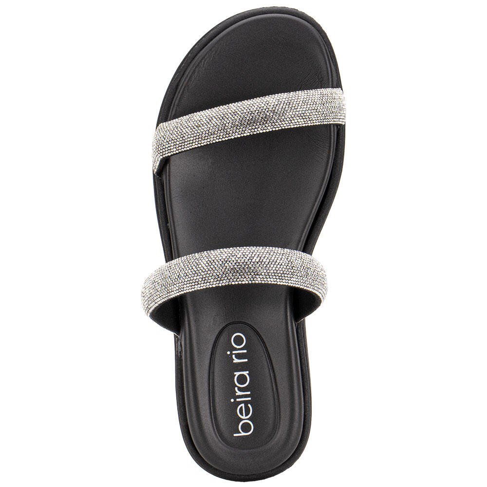 TAMANCO FEMININO FLAT BEIRA RIO 8488122 Preto/Prata 5