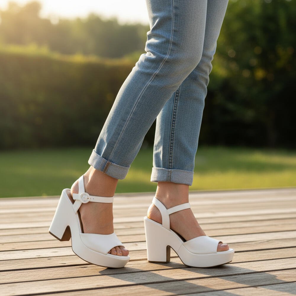 SANDÁLIA FEMININA MEIA PATA VIA SCARPA 131012867 Branco 2