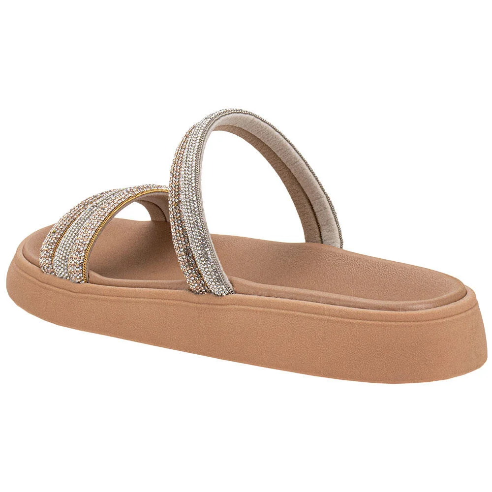TAMANCO FEMININO FLAT MOLECA 5469135 Dourado/Prata 3
