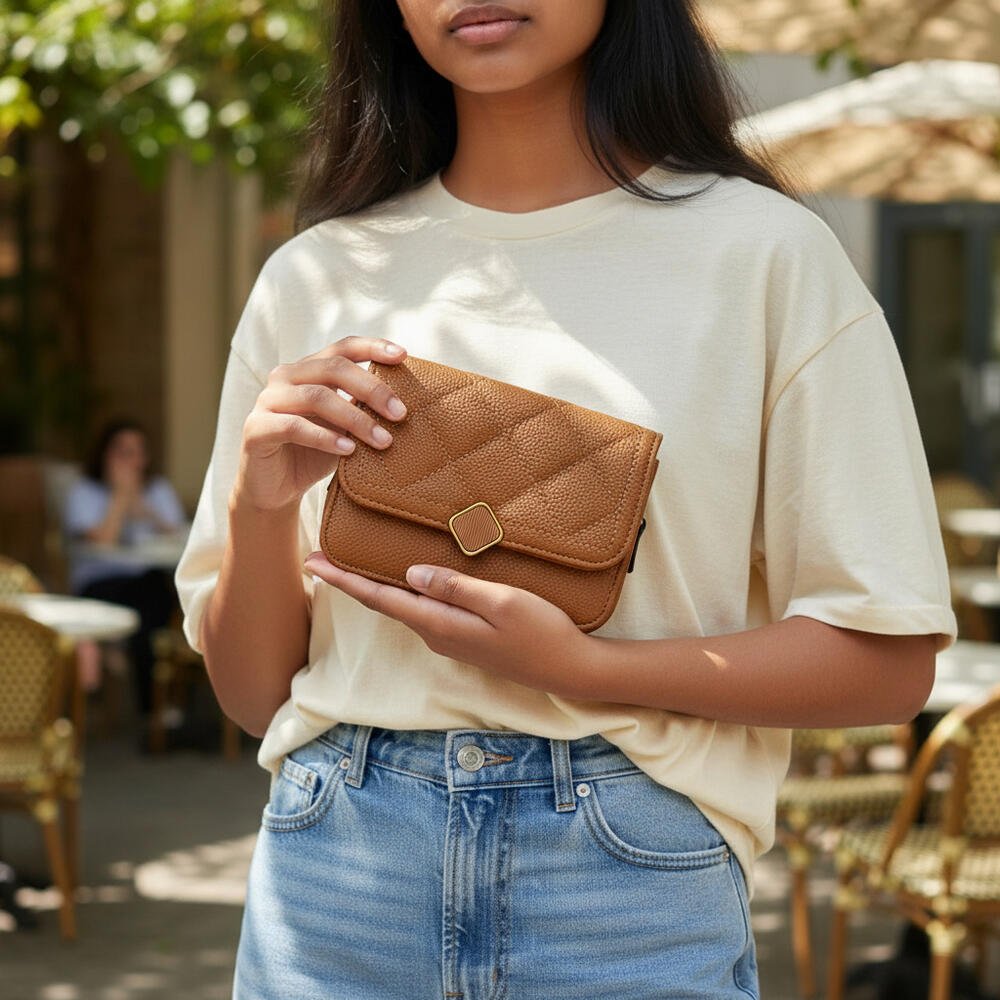 BOLSA FEMININA PEQUENA H.E SX-6031 Taupe 2