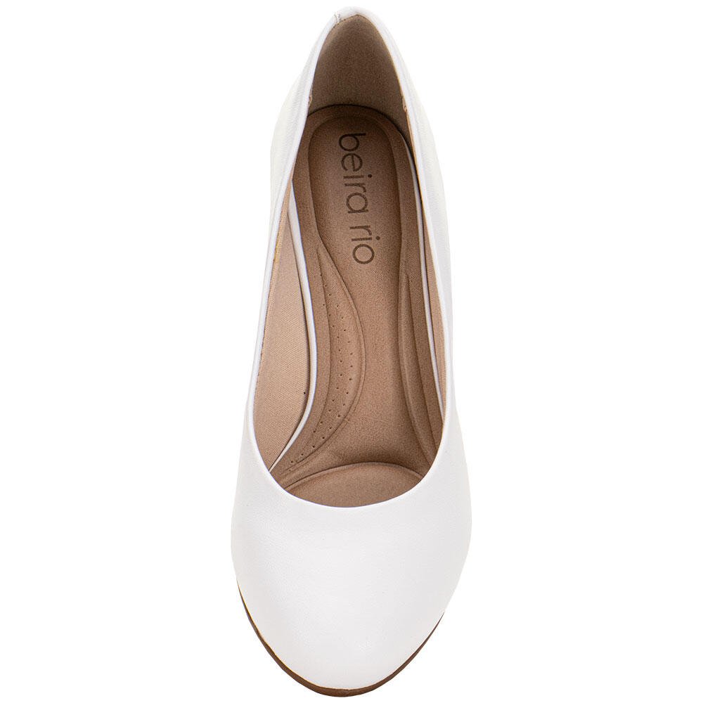 SAPATO FEMININO SALTO GROSSO BEIRA RIO 4777409 Branco 5