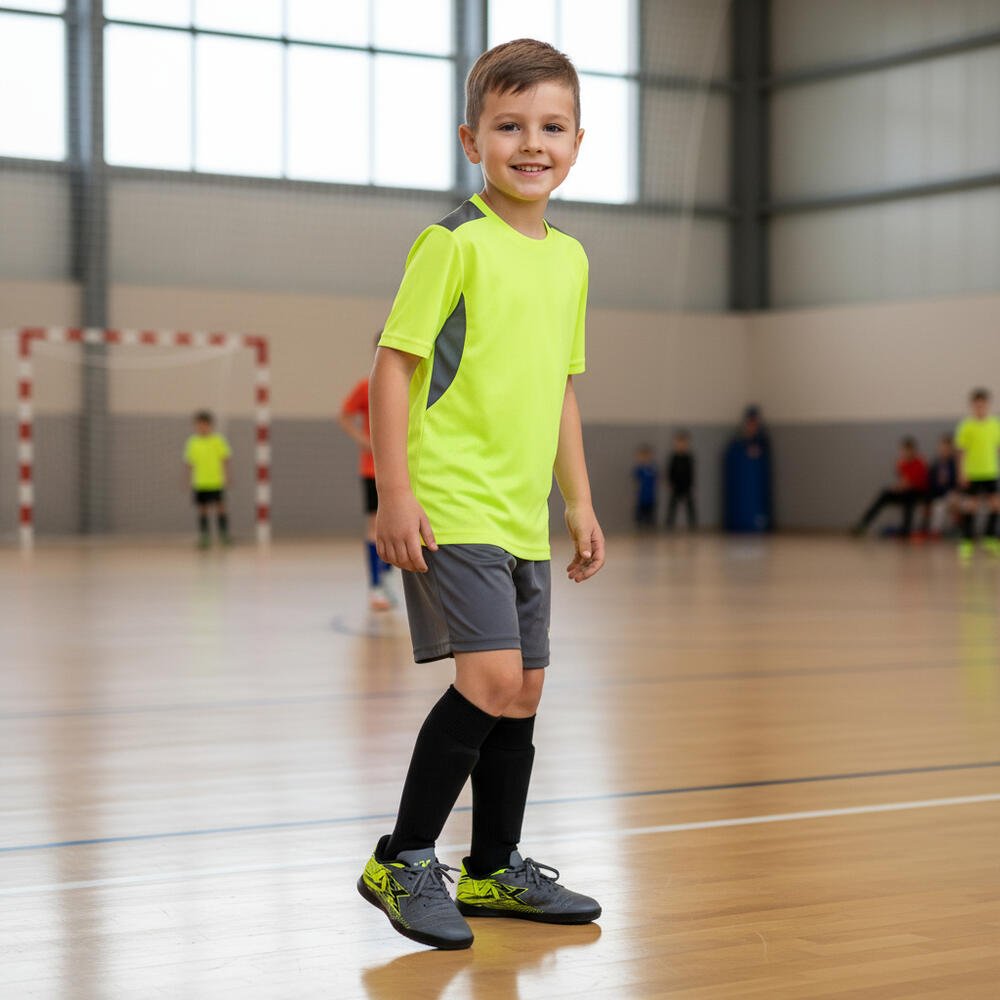 CHUTEIRA INFANTIL FUTSAL DYNAMIC 4 OXN 386 Cinza/Verde 2