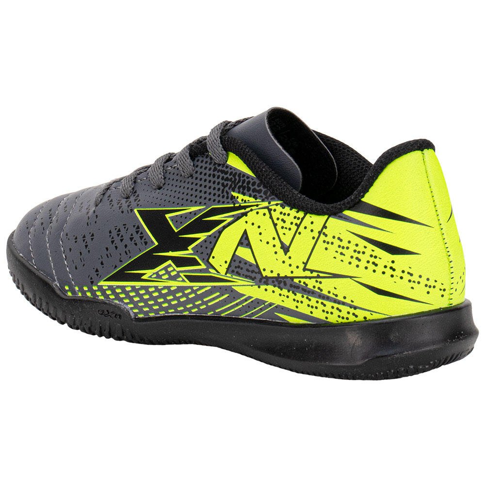 CHUTEIRA INFANTIL FUTSAL DYNAMIC 4 OXN 386 Cinza/Verde 3