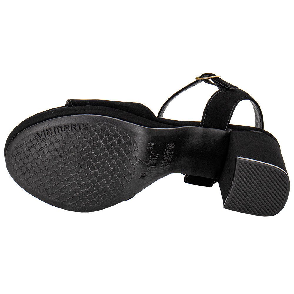 SANDÁLIA FEMININA MEIA PATA VIA MARTE 141006 Preto 3