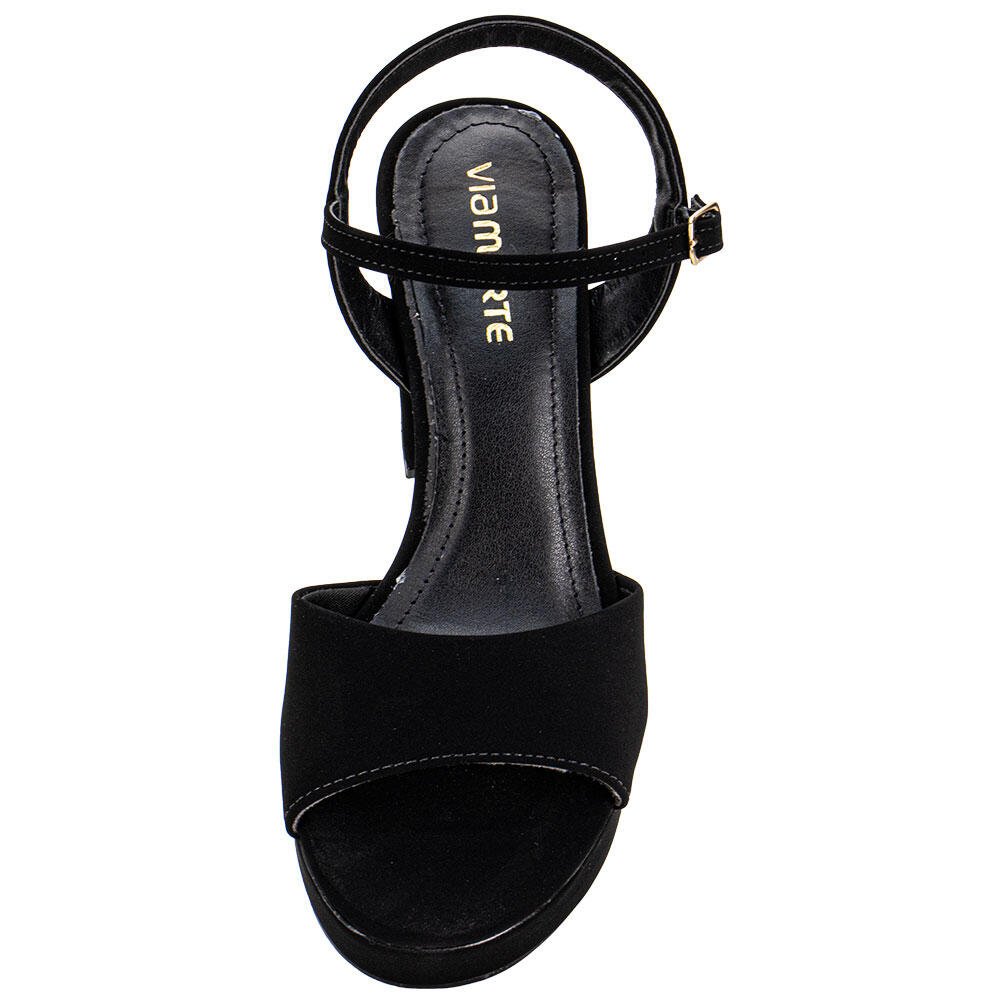 SANDÁLIA FEMININA MEIA PATA VIA MARTE 141006 Preto 4