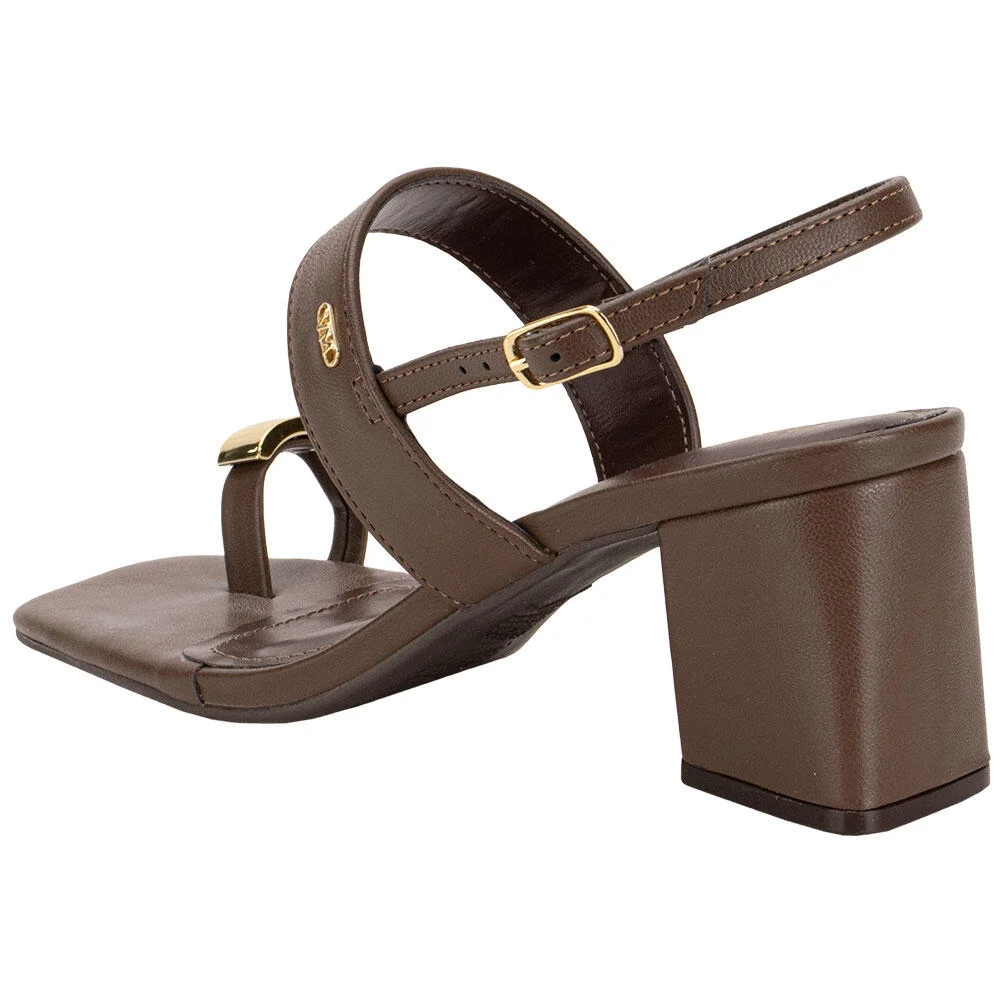 SANDÁLIA FEMININA SALTO GROSSO VIA MARTE 264007 Marrom 3