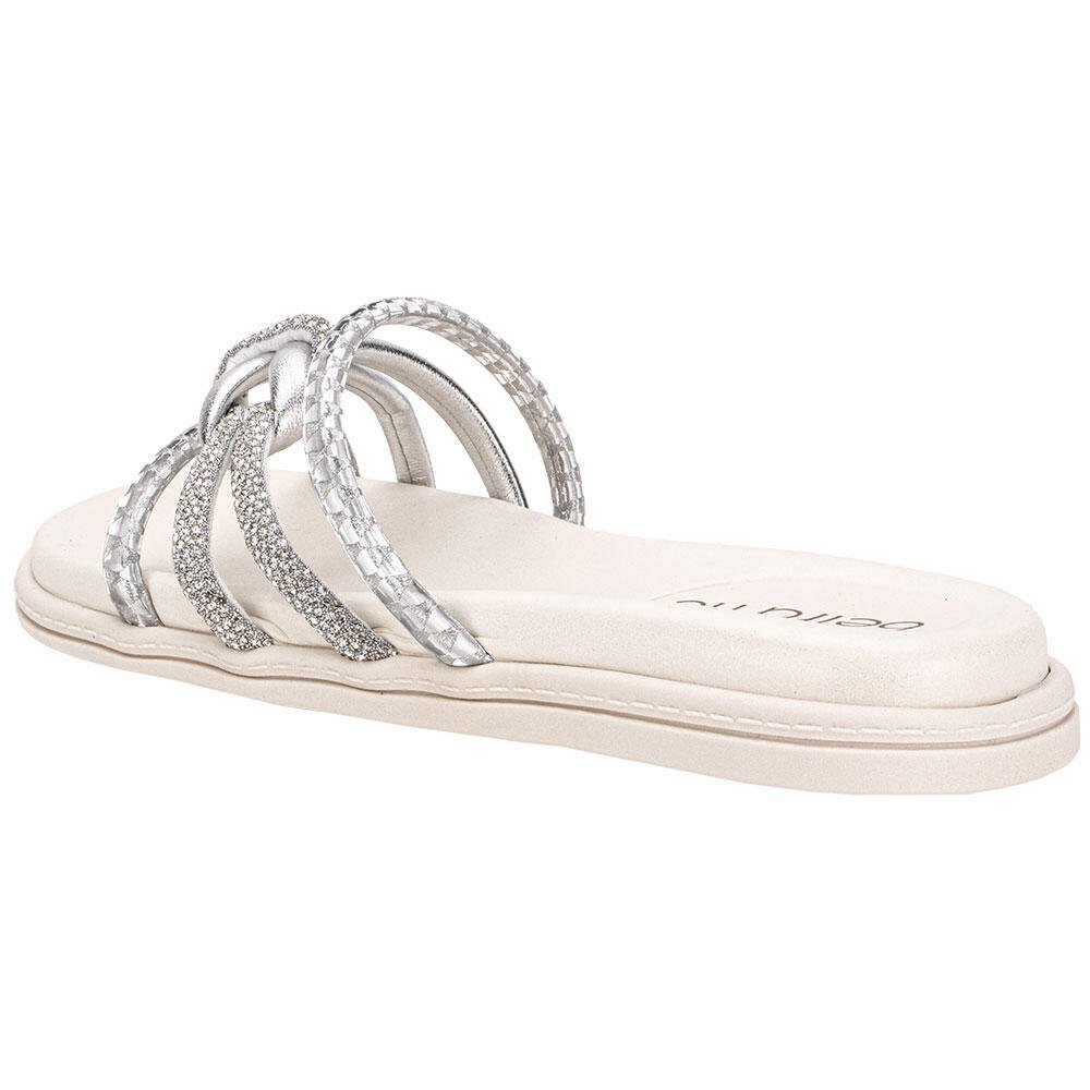 TAMANCO FEMININO FLAT BEIRA RIO 8488123 Prata 3