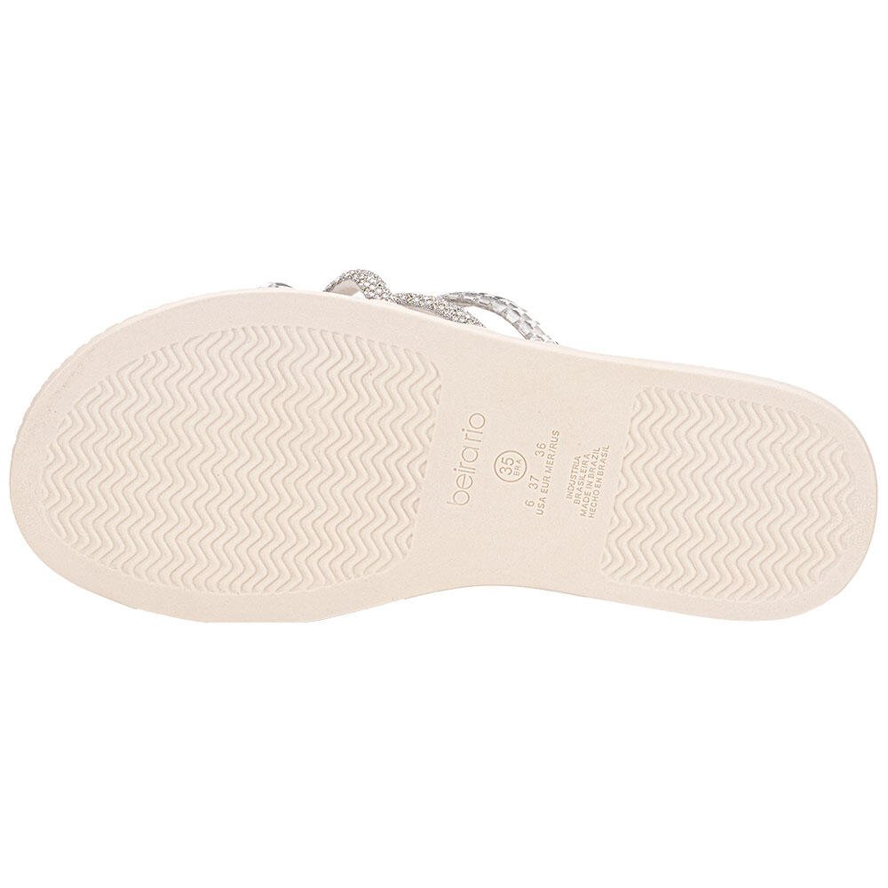 TAMANCO FEMININO FLAT BEIRA RIO 8488123 Prata 4