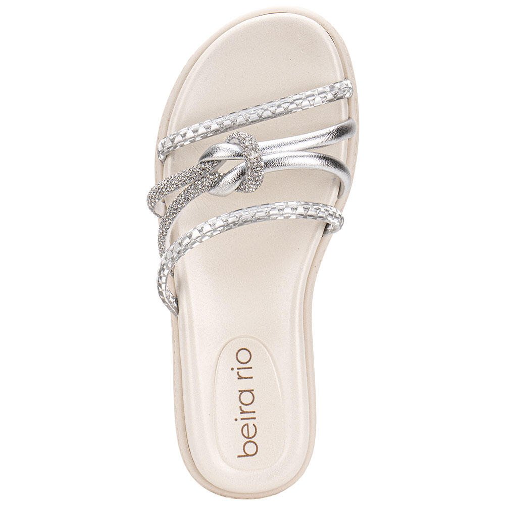 TAMANCO FEMININO FLAT BEIRA RIO 8488123 Prata 5