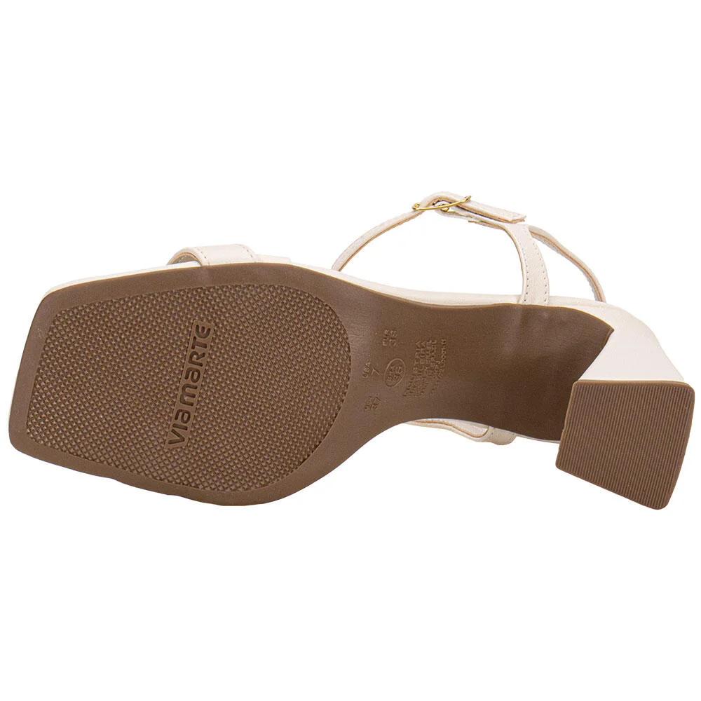 SANDÁLIA FEMININA SALTO GROSSO VIA MARTE 150015 Branco 4