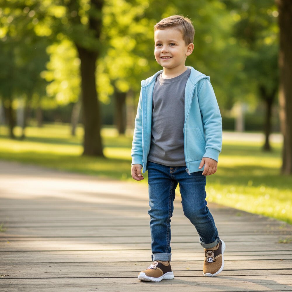 TÊNIS INFANTIL SLIP ON KIDS TOP 380/434 Bege/Marrom 2