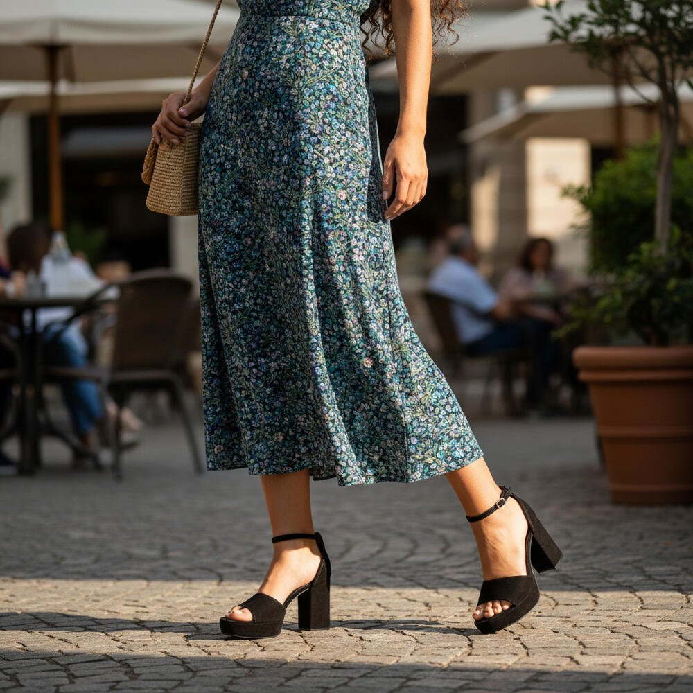 SANDÁLIA FEMININA MEIA PATA VIA MARTE 141025 Preto 2