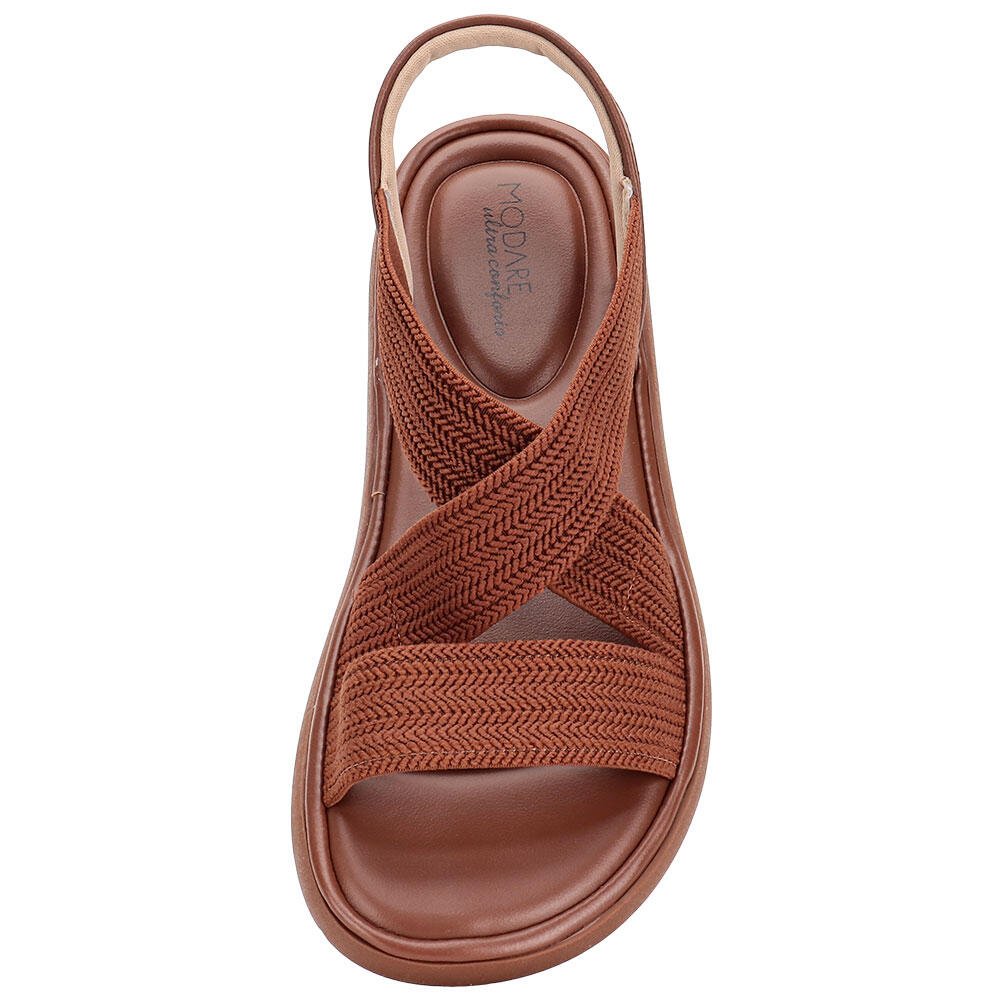 SANDÁLIA FEMININA FLAT MODARE 7208105 Marrom 5