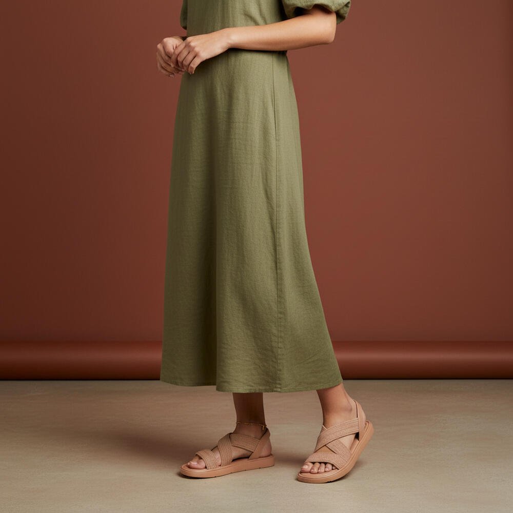 SANDÁLIA FEMININA FLAT MODARE 7208105 Bege 2