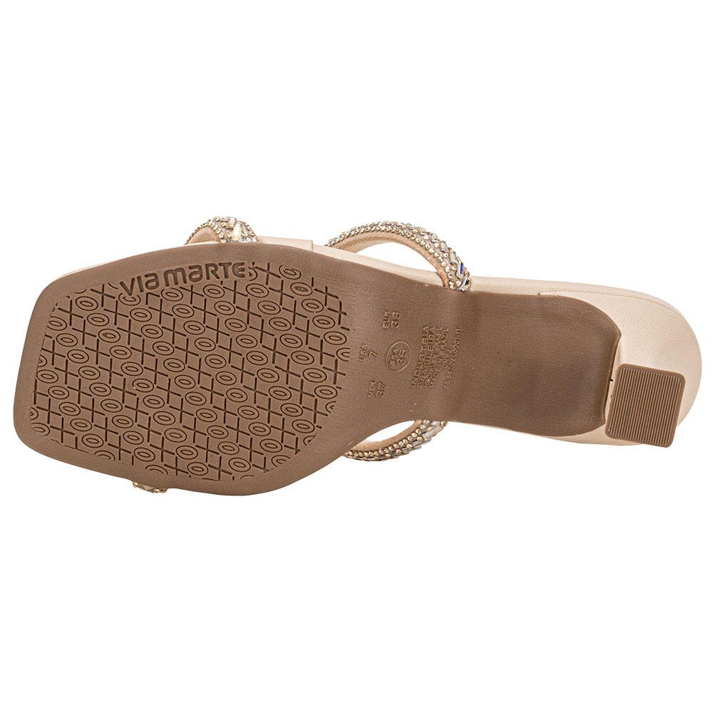 TAMANCO FEMININO SALTO TAÇA VIA MARTE 105030 Bege 3