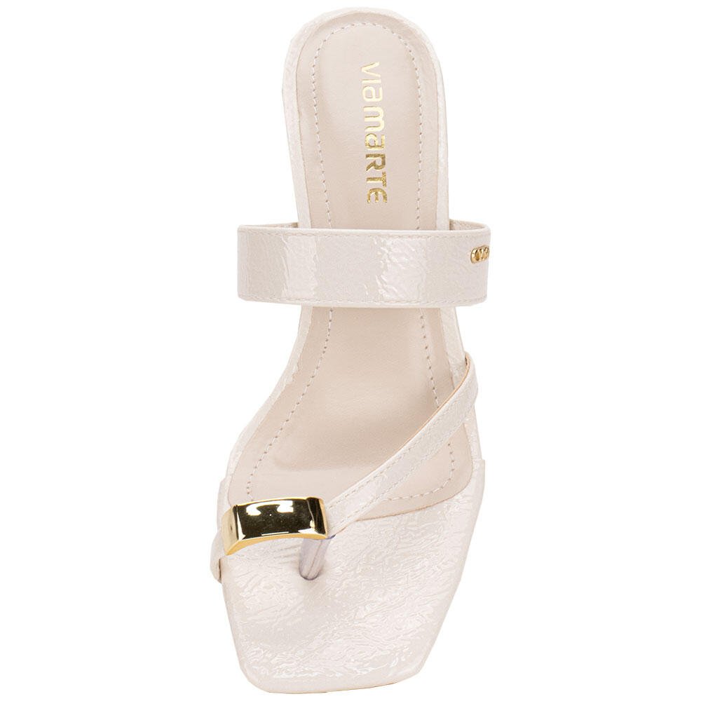 TAMANCO FEMININO SALTO GROSSO VIA MARTE 264006 Branco 3