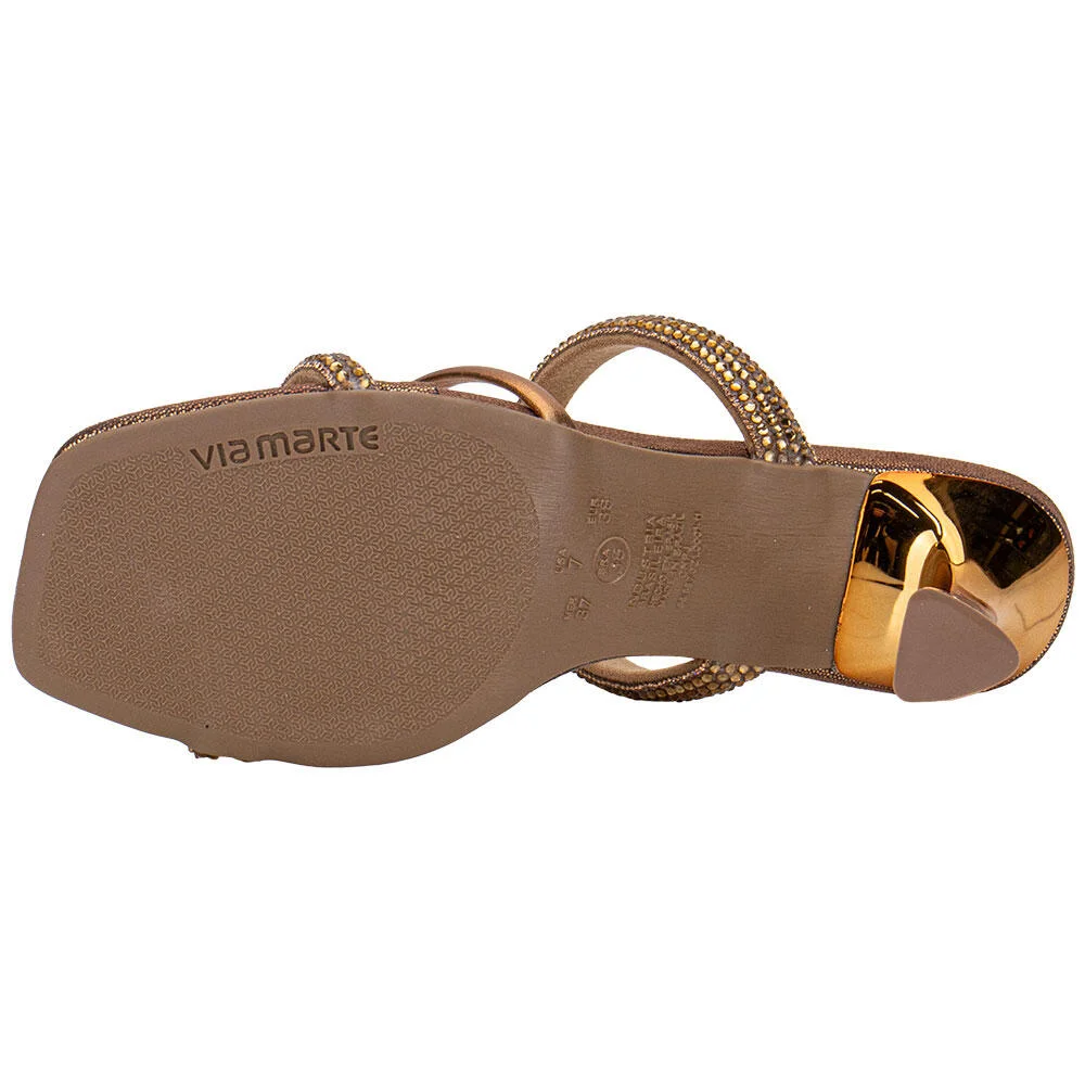 TAMANCO FEMININO SALTO TAÇA VIA MARTE 166046 Bronze 3