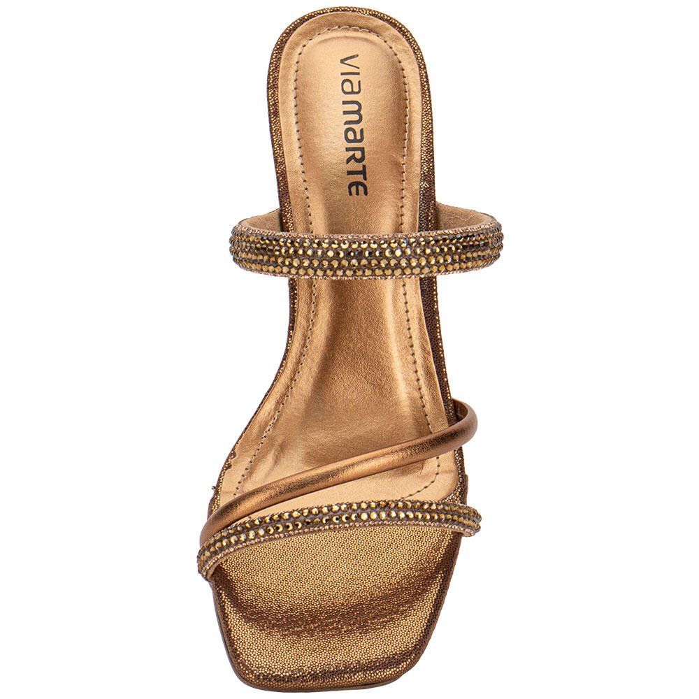 TAMANCO FEMININO SALTO TAÇA VIA MARTE 166046 Bronze 4