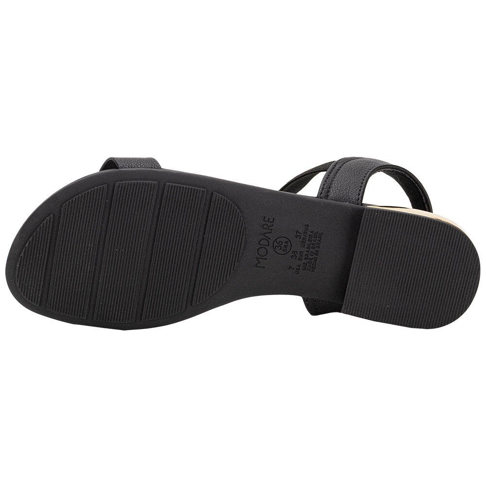 SANDÁLIA FEMININA FLAT MODARE 7217104 Preto 3