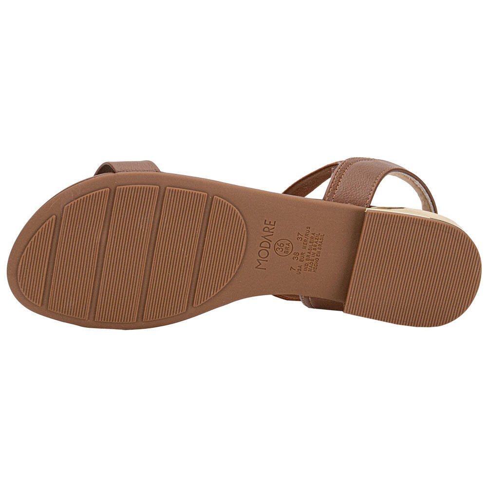 SANDÁLIA FEMININA FLAT MODARE 7217104 Marrom 3